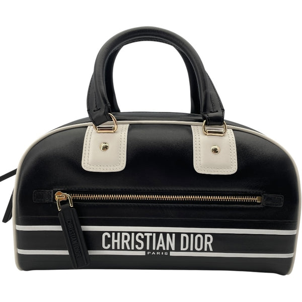 クリスチャン・ディオール Christian Dior ディオール ヴァイブライン スモールボウリングバッグ ブラック GD金具 カーフスキン レディース ショルダーバッグ
