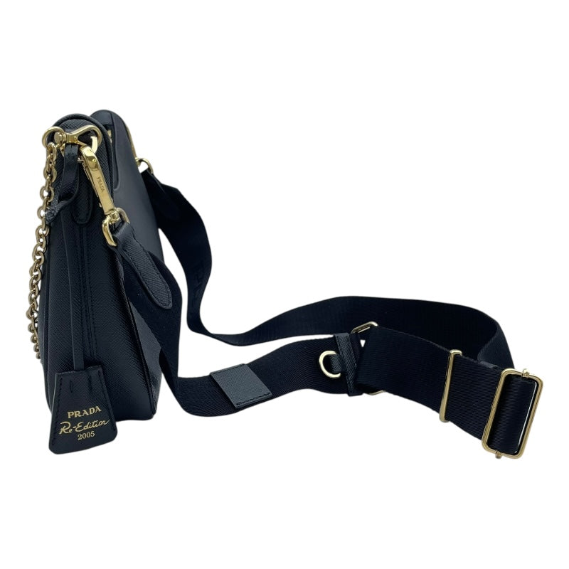 定番PRADAナイロンアクセサリーポーチ ブラック 三角ロゴ美品 PRADA