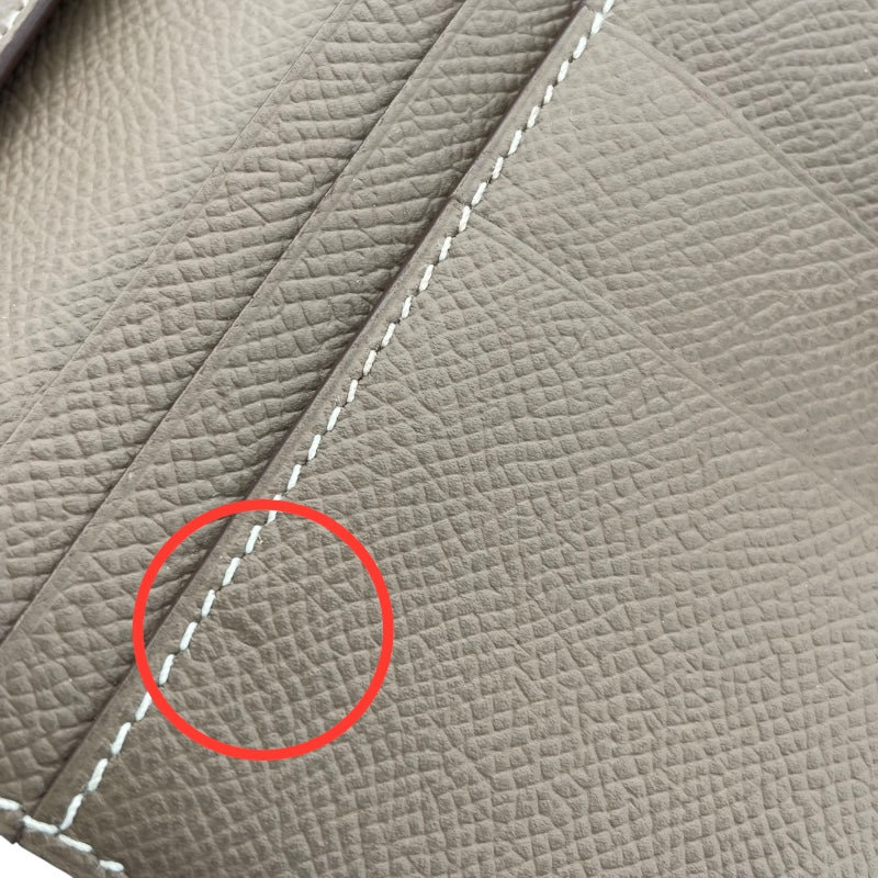 エルメス HERMES ベアンスフレ C刻 エトゥープ GD金具 エプソン レディース 長財布