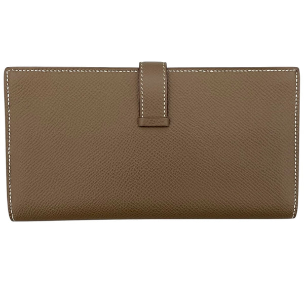 エルメス HERMES ベアンスフレ C刻 エトゥープ GD金具 エプソン レディース 長財布