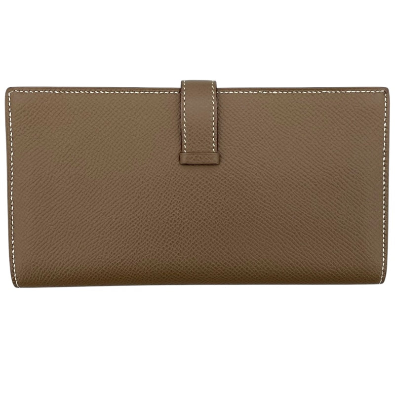 エルメス HERMES ベアンスフレ C刻 エトゥープ GD金具 エプソン レディース 長財布