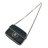 シャネル CHANEL チェーンクラッチ AP4516 ブラックxホワイト GD金具 ラム レディース ショルダーバッグ