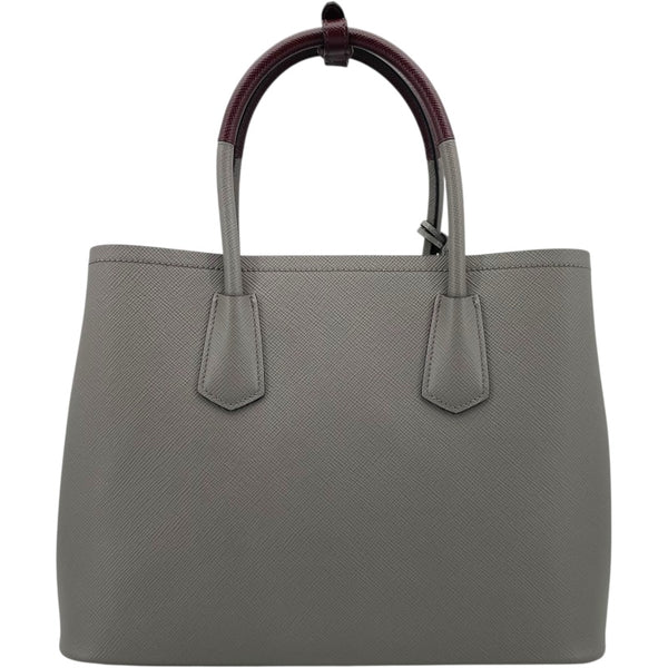 プラダ PRADA ダブルバッグ 1BG775 グレー GD金具 サフィアーノレザー レディース ショルダーバッグ