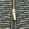 シャネル CHANEL ダブルジップツイードコート P56027 ネイビー コットン レディース その他アウター