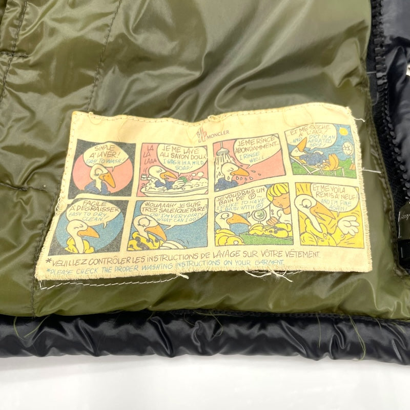 モンクレール MONCLER ロゴワッペンダウンジャケット 41310 ブラック ナイロン メンズ ダウンジャケット