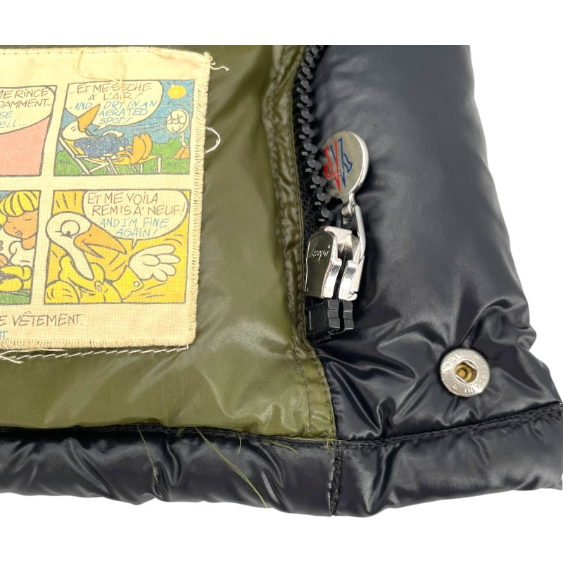 モンクレール MONCLER ロゴワッペンダウンジャケット 41310 ブラック ナイロン メンズ ダウンジャケット