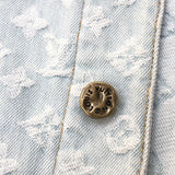 ルイ・ヴィトン LOUIS VUITTON モノグラムデニム総柄ジャケット 24AW HRA01X ブルー デニム メンズ デニムジャケット