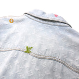 ルイ・ヴィトン LOUIS VUITTON モノグラムデニム総柄ジャケット 24AW HRA01X ブルー デニム メンズ デニムジャケット