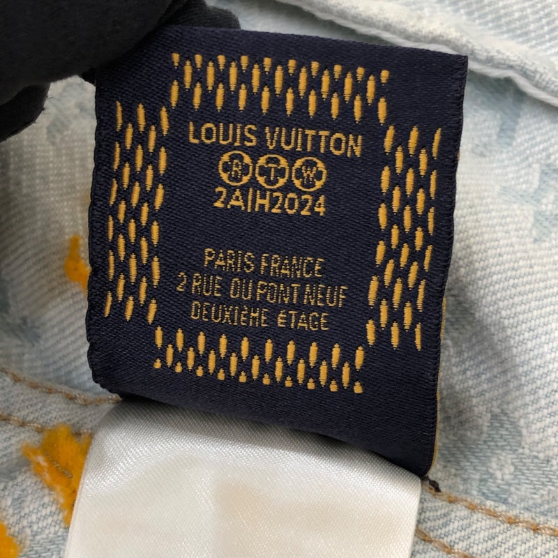ルイ・ヴィトン LOUIS VUITTON モノグラムデニム総柄ジャケット 24AW HRA01X ブルー デニム メンズ デニムジャケット