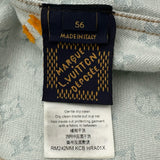 ルイ・ヴィトン LOUIS VUITTON モノグラム総柄デニムジャケット HRA01X ブルー コットン メンズ デニムジャケット