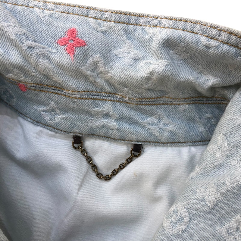 ルイ・ヴィトン LOUIS VUITTON モノグラムデニム総柄ジャケット 24AW HRA01X ブルー デニム メンズ デニムジャケット