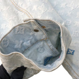 ルイ・ヴィトン LOUIS VUITTON モノグラムデニム総柄ジャケット 24AW HRA01X ブルー デニム メンズ デニムジャケット