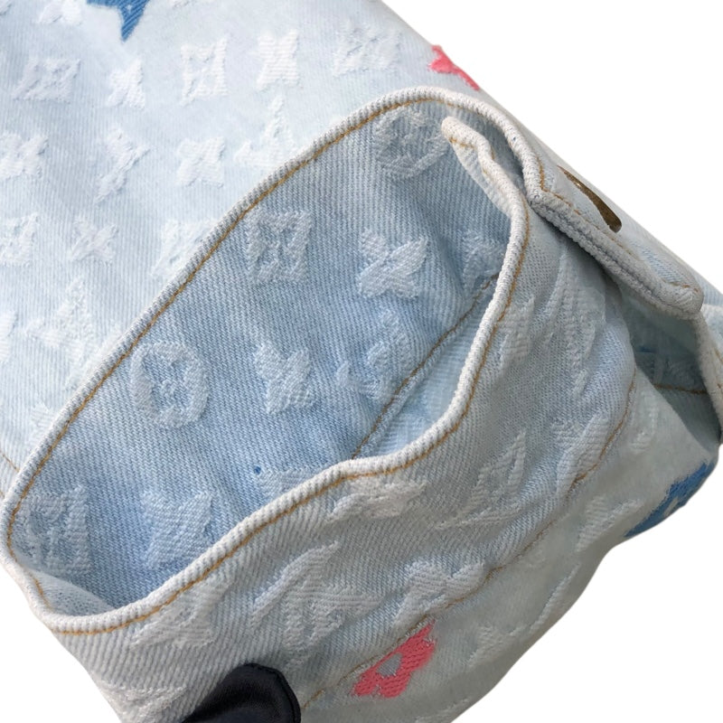 ルイ・ヴィトン LOUIS VUITTON モノグラムデニム総柄ジャケット 24AW HRA01X ブルー デニム メンズ デニムジャケット