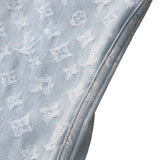 ルイ・ヴィトン LOUIS VUITTON モノグラムデニム総柄ジャケット 24AW HRA01X ブルー デニム メンズ デニムジャケット