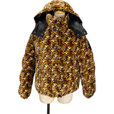 モンクレール MONCLER DAOS 総柄ペロアダウンジャケット F20931A57100 54AQW ブラウン レーヨン レディース ダウンジャケット