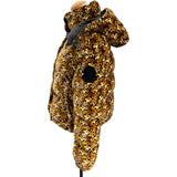 モンクレール MONCLER DAOS 総柄ペロアダウンジャケット F20931A57100 54AQW ブラウン レーヨン レディース ダウンジャケット