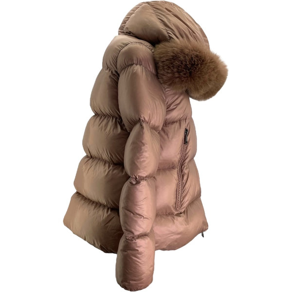 モンクレール MONCLER SERIFUR ダウンジャケット 1A545 ブラウン ナイロン レディース ダウンジャケット