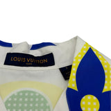 ルイ・ヴィトン LOUIS VUITTON モノグラムデザイン半袖シャツ HJS04W ホワイト コットン メンズ 半袖シャツ