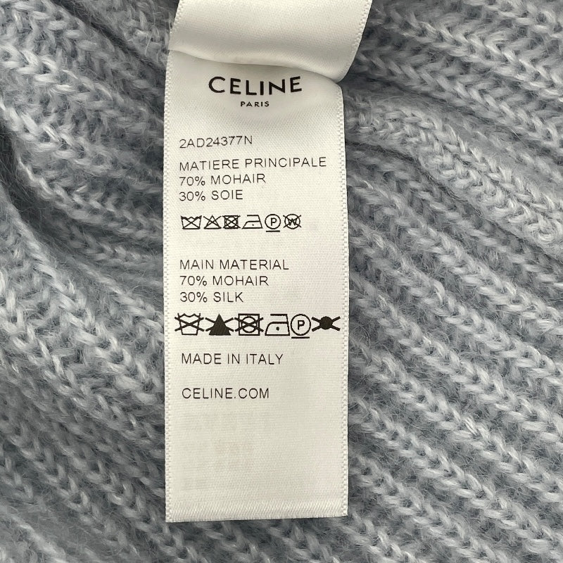 セリーヌ CELINE モヘアニットカーディガン 2AD24377N ブルー モヘア レディース カーディガン