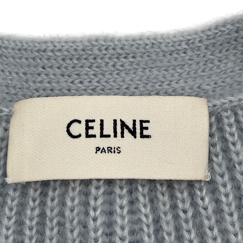 セリーヌ CELINE モヘアニットカーディガン 2AD24377N ブルー モヘア レディース カーディガン