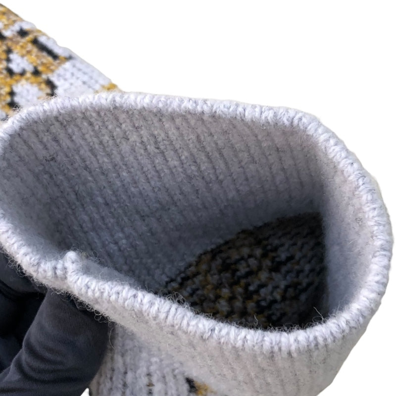 クリスチャン・ディオール Christian Dior オブリーク総柄ニットカーディガン 213M233AT393 グレー ウール メンズ カーディガン