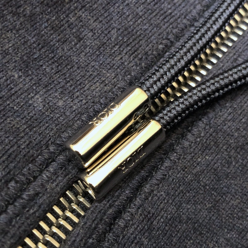 クリスチャン・ディオール Christian Dior オブリーク総柄 ジップアップパーカー 113M221AT225 ネイビー コットン/カシミヤ メンズ パーカー