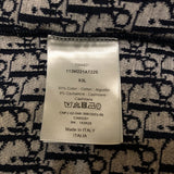 クリスチャン・ディオール Christian Dior オブリーク総柄 ジップアップパーカー 113M221AT225 ネイビー コットン/カシミヤ メンズ パーカー