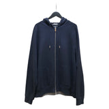 クリスチャン・ディオール Christian Dior オブリーク総柄 ジップアップパーカー 113M221AT225 ネイビー コットン/カシミヤ メンズ パーカー