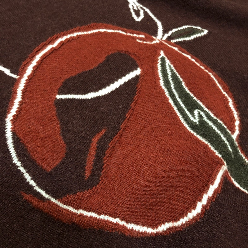 エルメス HERMES カシミヤ デザインニットセーター ボルドー カシミヤ メンズ ニット