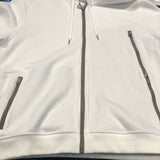 エルメス HERMES ナイロン切替ジップスウェットパーカー ホワイト コットン メンズ パーカー