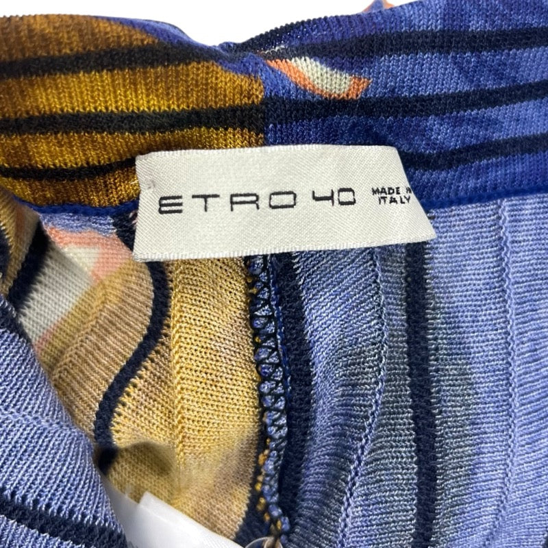 エトロ ETRO 総柄ニットワイドパンツ マルチカラー コットン レディース その他ボトムス