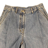 ジバンシィ GIVENCHY ワイドデニムパンツ BW514S5Z1F ブルー コットン レディース デニムパンツ