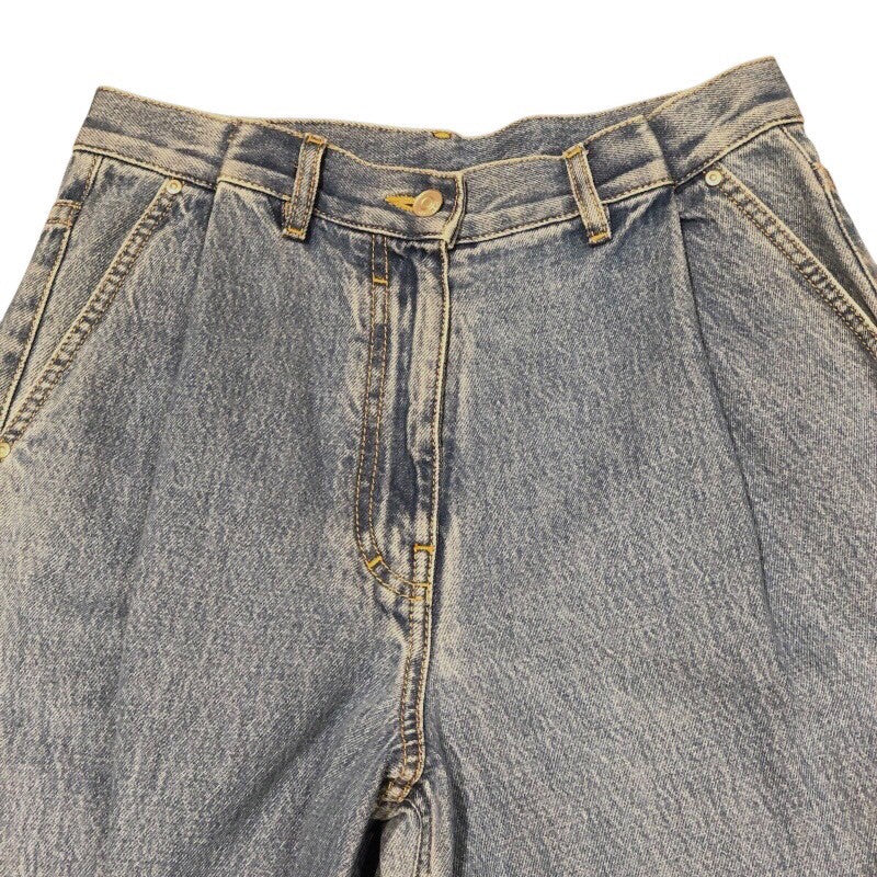 ジバンシィ GIVENCHY ワイドデニムパンツ BW514S5Z1F ブルー コットン レディース デニムパンツ