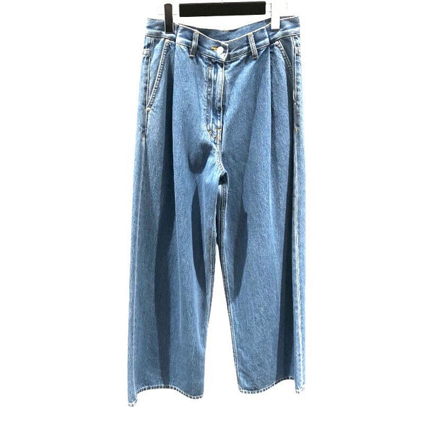 ジバンシィ GIVENCHY ワイドデニムパンツ BW514S5Z1F ブルー コットン レディース デニムパンツ