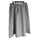 クリスチャン・ディオール Christian Dior オブリーク総柄ロングスカート 127J24A2970 グレー ポリエステル レディース スカート