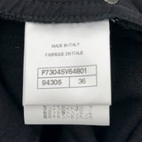 シャネル CHANEL ツイードポケットワイドデニムパンツ P73045 ブラック コットン レディース デニムパンツ