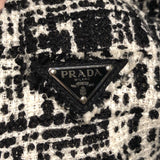 プラダ PRADA トライアングルロゴツイードノースリーブワンピース P3G46 コットン レディース ワンピース