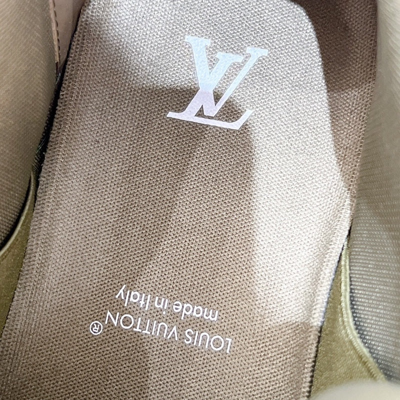 ルイ・ヴィトン LOUIS VUITTON LVトレイナーマキシライン ローカットスニーカー FD1213 カーキ レザー メンズ スニーカー