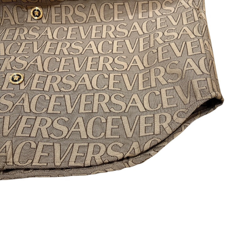 ヴェルサーチ VERSACE ロゴ総柄オールオーバーシャツ 1008738 ポリエステル メンズ 半袖シャツ