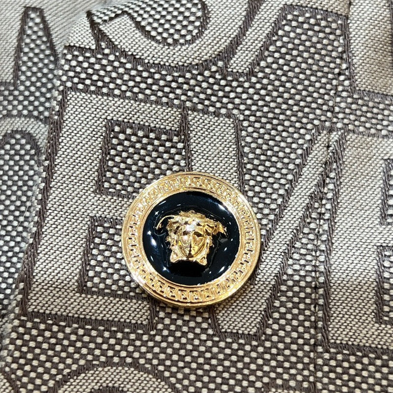 ヴェルサーチ VERSACE ロゴ総柄オールオーバーシャツ 1008738 ポリエステル メンズ 半袖シャツ