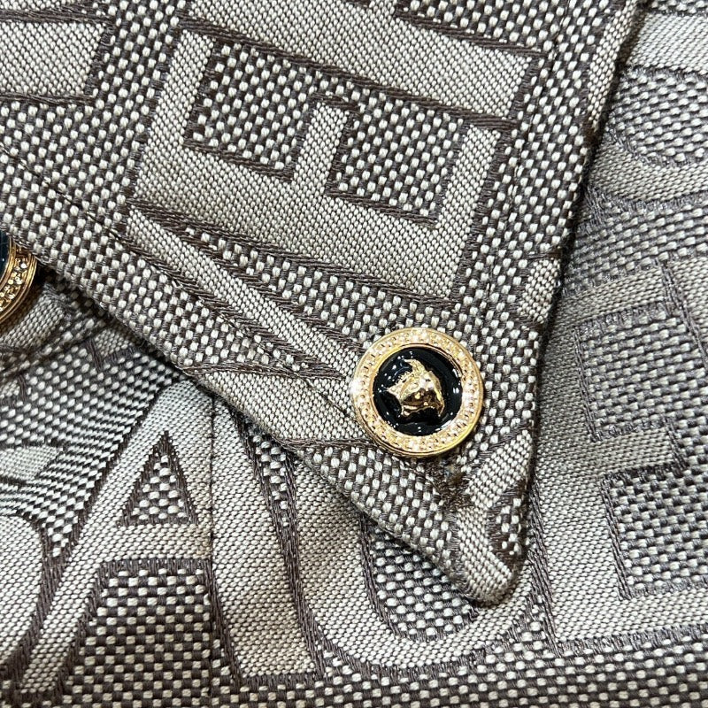 ヴェルサーチ VERSACE ロゴ総柄オールオーバーシャツ 1008738 ポリエステル メンズ 半袖シャツ