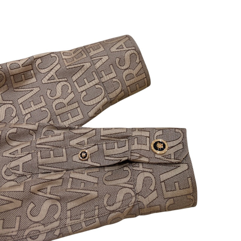 ヴェルサーチ VERSACE ロゴ総柄オールオーバーシャツ 1008738 ポリエステル メンズ 半袖シャツ