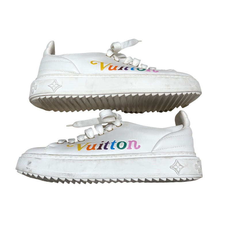 ルイ・ヴィトン LOUIS VUITTON タイムアウトラインローカットスニーカー ホワイト レザー レディース スニーカー