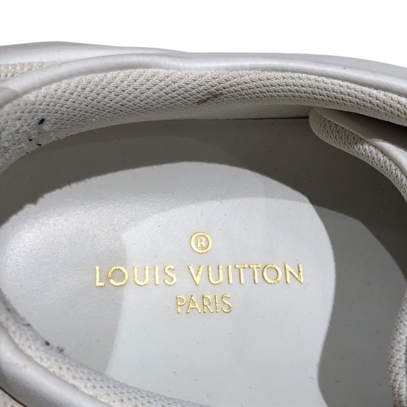 ルイ・ヴィトン LOUIS VUITTON タイムアウトラインローカットスニーカー ホワイト レザー レディース スニーカー