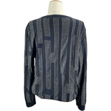 エルメス HERMES H柄長袖ニットセーター ネイビー カシミヤ メンズ セーター