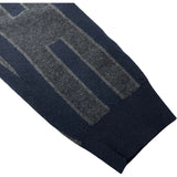 エルメス HERMES H柄長袖ニットセーター ネイビー カシミヤ メンズ セーター