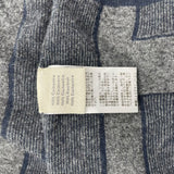 エルメス HERMES H柄長袖ニットセーター ネイビー カシミヤ メンズ セーター