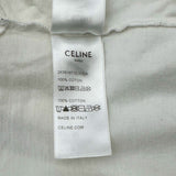 セリーヌ CELINE フロントロゴクロップド半袖Tシャツ 2V761671Q ホワイト コットン レディース 半袖Ｔシャツ