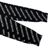 バレンシアガ BALENCIAGA ロゴ総柄長袖セーター ブラック コットン レディース セーター