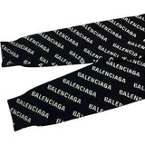 バレンシアガ BALENCIAGA ロゴ総柄長袖セーター ブラック コットン レディース セーター